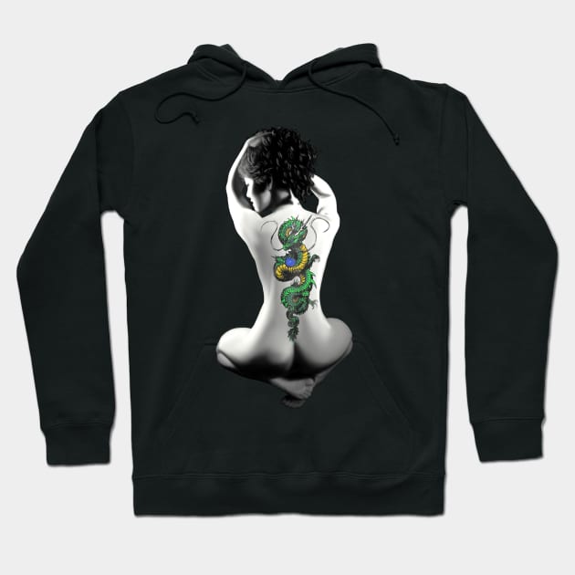 Girl with dragon tattoo Hoodie by GrizzlyVisionStudio